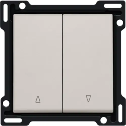 Niko 141-65914 Intense afwerkingsset voor tweevoudige rolluikdrukknop light grey