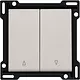 Niko 141-65914 Intense afwerkingsset voor tweevoudige rolluikdrukknop light grey