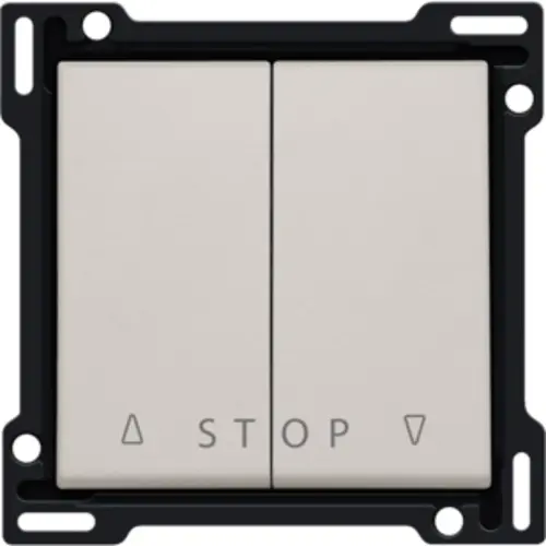 Niko 141-65918 Intense afwerkingsset voor tweevoudige rolluikdrukknop met elektronische sturing light grey