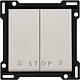 Niko 141-65918 Intense afwerkingsset voor tweevoudige rolluikdrukknop met elektronische sturing light grey