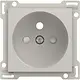 Niko 141-66601 Intense afwerkingsset voor stopcontact met penaarde en beschermingsafsluiters light grey