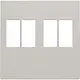 Niko 141-69701 Intense afwerkingsset voor tweevoudige luidsprekeraansluiting light grey