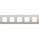 Niko 141-76005 Intense afdekplaat 5-voudig light grey