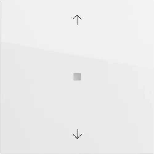 Gira 517270 drukcontact met 1-voudige wip en pijlsymbolen voor Gira One en KNX Systeem 70 wit glans