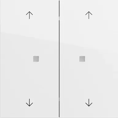 Gira 517470 drukcontact met 2-voudige wip en pijlsymbolen voor Gira One en KNX Systeem 70 wit glans