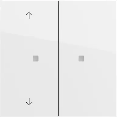 Gira 510870 KNX RF bedieningselement-opzetstuk 2-voudig met pijlsymbolen Systeem 70 wit glans