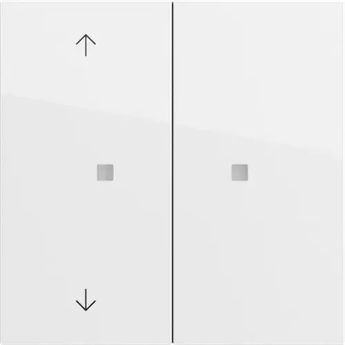 Gira 510870 KNX RF bedieningselement-opzetstuk 2-voudig met pijlsymbolen Systeem 70 wit glans