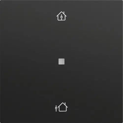 Gira 510674 KNX RF bedieningselement-opzetstuk verwarmingsmodus Systeem 70 zwart mat