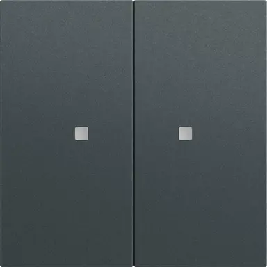 Gira 510773 KNX RF bedieningselement-opzetstuk 2-voudig Systeem 70 antraciet mat