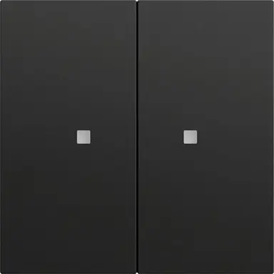 Gira 510774 KNX RF bedieningselement-opzetstuk 2-voudig Systeem 70 zwart mat
