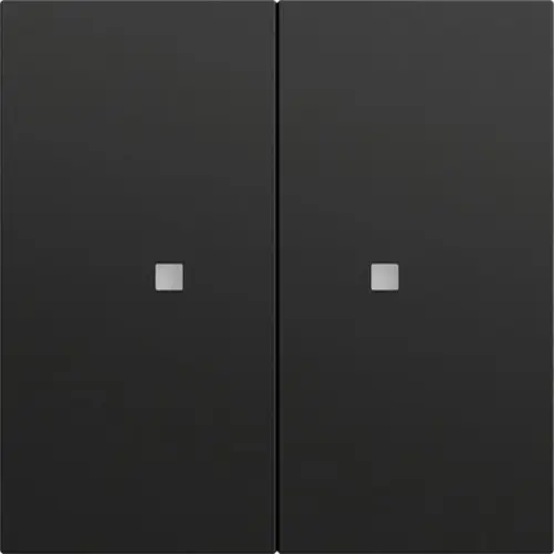 Gira 510774 KNX RF bedieningselement-opzetstuk 2-voudig Systeem 70 zwart mat