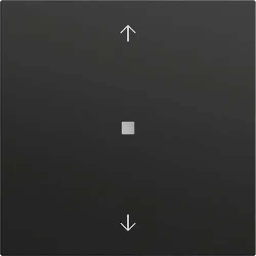 Gira 517274 drukcontact met 1-voudige wip en pijlsymbolen voor Gira One en KNX Systeem 70 zwart mat