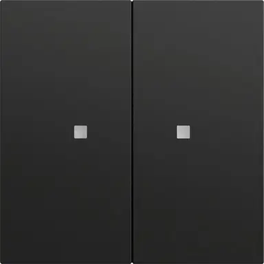 Gira 517374 drukcontact met 2-voudige wip voor Gira One en KNX Systeem 70 zwart mat
