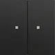 Gira 517374 drukcontact met 2-voudige wip voor Gira One en KNX Systeem 70 zwart mat