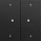Gira 517474 drukcontact met 2-voudige wip en pijlsymbolen voor Gira One en KNX Systeem 70 zwart mat