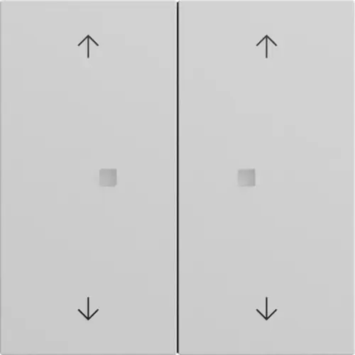 Gira 517476 drukcontact met 2-voudige wip en pijlsymbolen voor Gira One en KNX Systeem 70 grijs mat