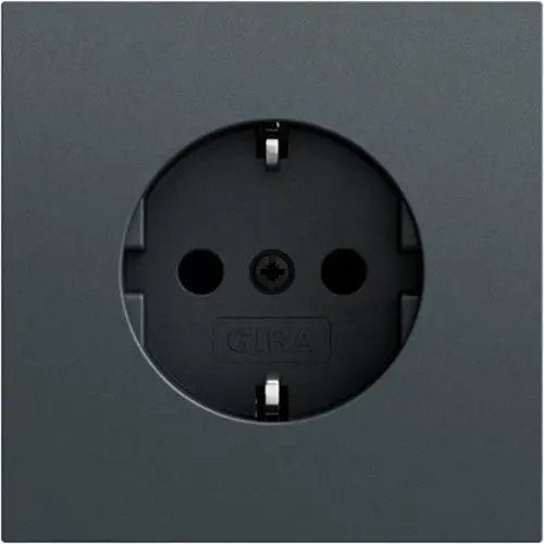 Gira 418073 wandcontactdoos randaarde schroefklemmen Systeem 70 antraciet mat