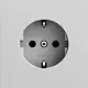 Gira 418076 wandcontactdoos randaarde schroefklemmen Systeem 70 grijs mat