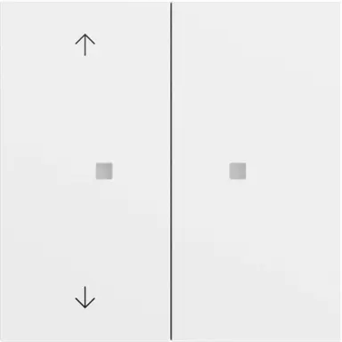 Gira 510872 KNX RF bedieningselement-opzetstuk 2-voudig met pijlsymbolen Systeem 70 wit mat
