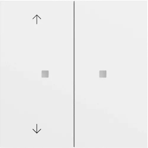 Gira 510872 KNX RF bedieningselement-opzetstuk 2-voudig met pijlsymbolen Systeem 70 wit mat