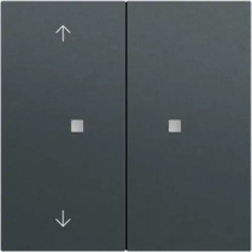 Gira 510873 KNX RF bedieningselement-opzetstuk 2-voudig met pijlsymbolen Systeem 70 antraciet mat
