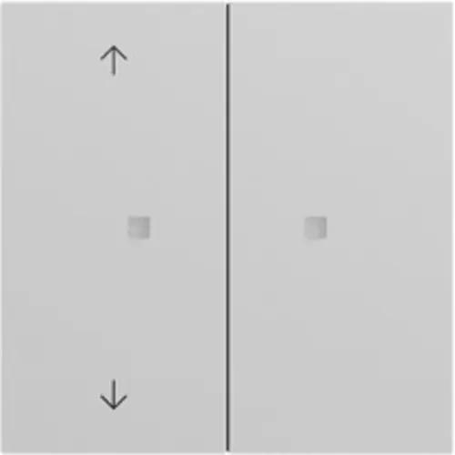 Gira 510876 KNX RF bedieningselement-opzetstuk 2-voudig met pijlsymbolen Systeem 70 grijs mat