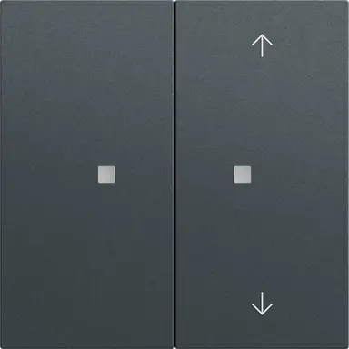 Gira 517573 drukcontact met onbedrukte wip en wip met pijlsymbolen voor Gira One en KNX Systeem 70 antraciet mat