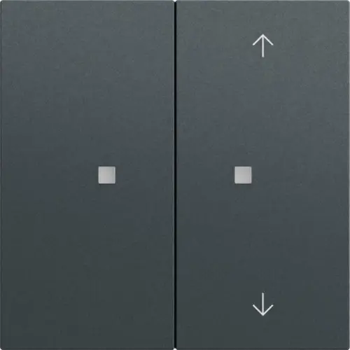 Gira 517573 drukcontact met onbedrukte wip en wip met pijlsymbolen voor Gira One en KNX Systeem 70 antraciet mat