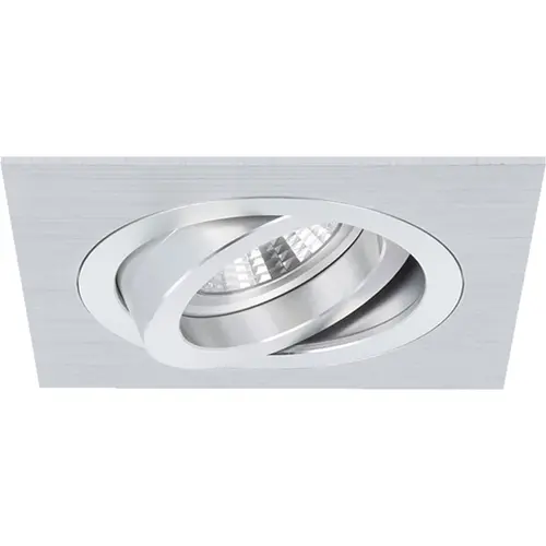 Yphix 50114370 Torino GU10-inbouwspot vierkant aluminium kantelbaar met bladveren