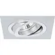 Yphix 50114370 Torino GU10-inbouwspot vierkant aluminium kantelbaar met bladveren