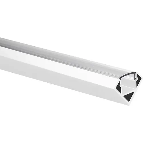 Yphix 50289476 LED-striphoekprofiel Tarenta wit 1 meter inclusief transparante afdekkap