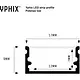Yphix 50289412 LED-stripprofiel Potenza laag wit 1 meter inclusief melkwitte afdekkap