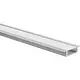 Yphix 50289440 LED-stripinbouwprofiel Matera laag aluminium 1 meter inclusief melkwitte afdekkap