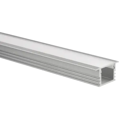 Yphix 50289450 LED-stripinbouwprofiel Matera hoog aluminium 1 meter inclusief melkwitte afdekkap
