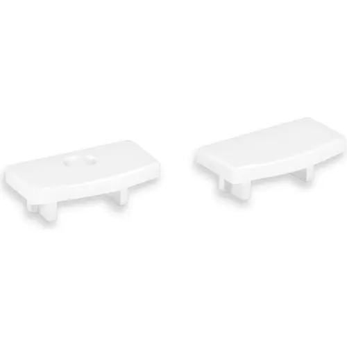 Yphix 50289921 Eindkappen voor LED-stripprofiel Potenza laag wit (set van 2)