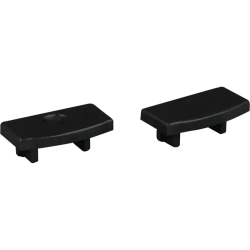 Yphix 50289951 Eindkappen voor LED-stripprofiel Potenza laag zwart (set van 2)