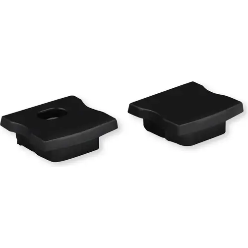 Yphix 50289952 Eindkappen voor LED-stripprofiel Potenza hoog zwart (set van 2)