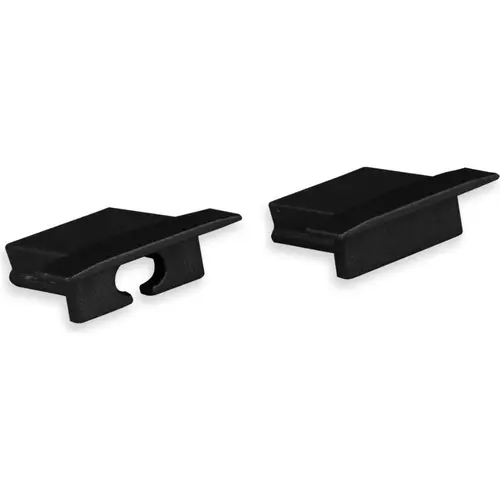 Yphix 50289954 Eindkappen voor LED-stripprofiel Matera laag zwart (set van 2)
