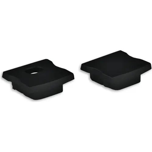 Yphix 50289955 Eindkappen voor LED-stripprofiel Matera hoog zwart (set van 2)