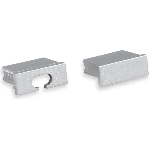 Yphix 50289988 Eindkappen voor LED-stripprofiel Felita grijs (set van 2)