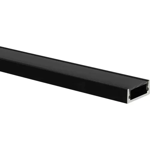 Yphix 50289481 LED-stripprofiel Felita extra laag zwart 1 meter inclusief zwarte afdekkap