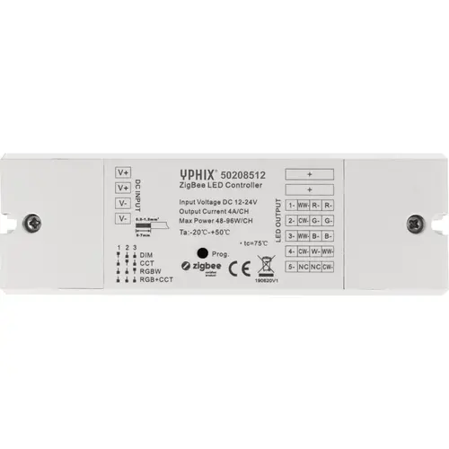 Yphix 50208512 Zigbee-ledstripdimmer 12-24 V 4 A