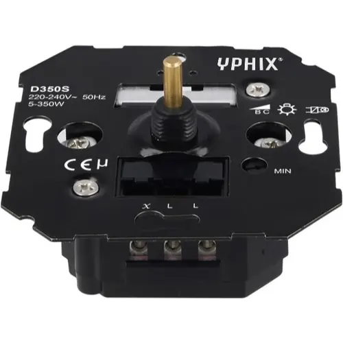 Yphix 50348501 Led-inbouwdimmer 230 V 5-350 W faseafsnijding