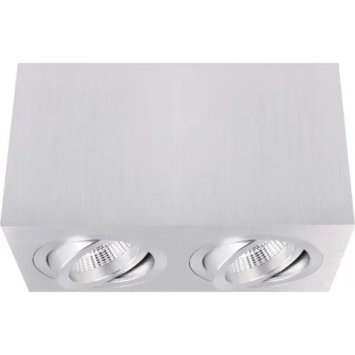 Yphix 50114806 Palermo opbouwspot 2-voudig kantelbaar geborsteld aluminium