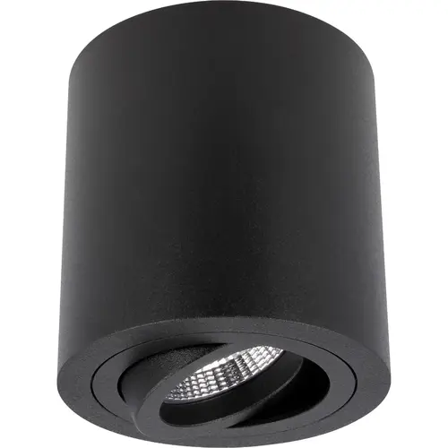 Yphix 50114852 Roma opbouwspot 1-voudig kantelbaar zwart rond