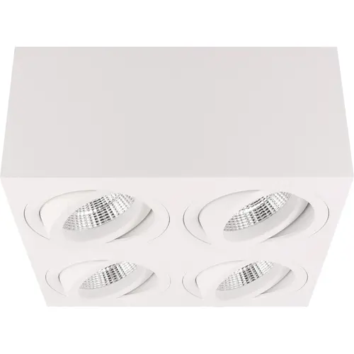 Yphix 50114830 Palermo carré opbouwspot 4-voudig kantelbaar wit