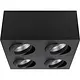 Yphix 50114860 Palermo carré opbouwspot 4-voudig kantelbaar zwart