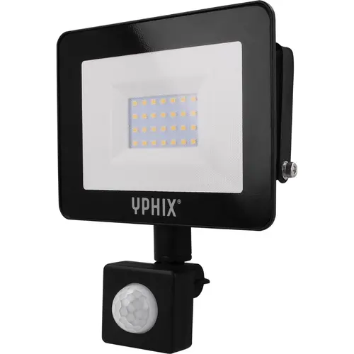 Yphix 50508212 Pro LED-breedstraler met bewegingssensor 10 W 3000 K IP44 zwart