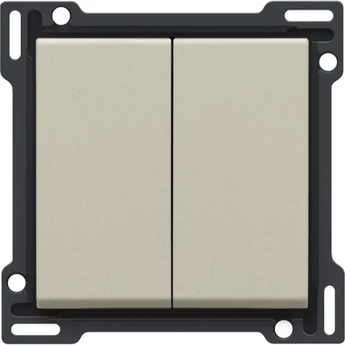 Niko 138-61505 Intense afwerkingsset voor dubbele schakelaar of drukknop sand textured