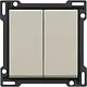Niko 138-61505 Intense afwerkingsset voor dubbele schakelaar of drukknop sand textured